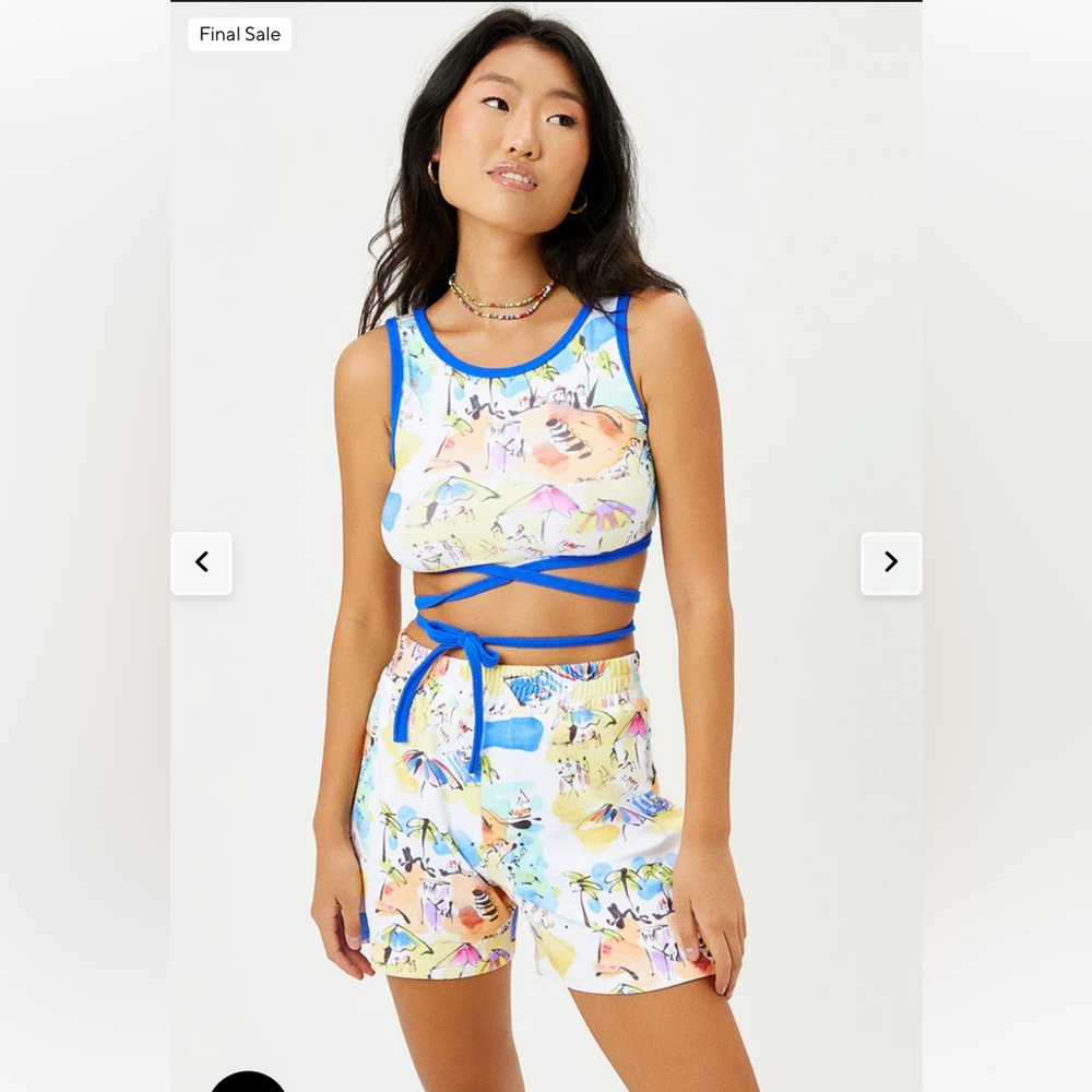 Frankies Bikinis Athena Top and Fifi Shorts in Santorini